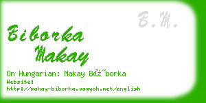 biborka makay business card